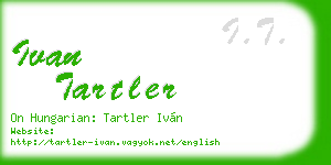ivan tartler business card